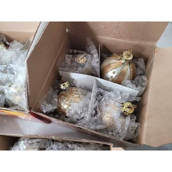 20 Giftco Christmas Holiday Glitter Ornament Place Card Holders 2" Tall w Boxes - Picture 11 of 15